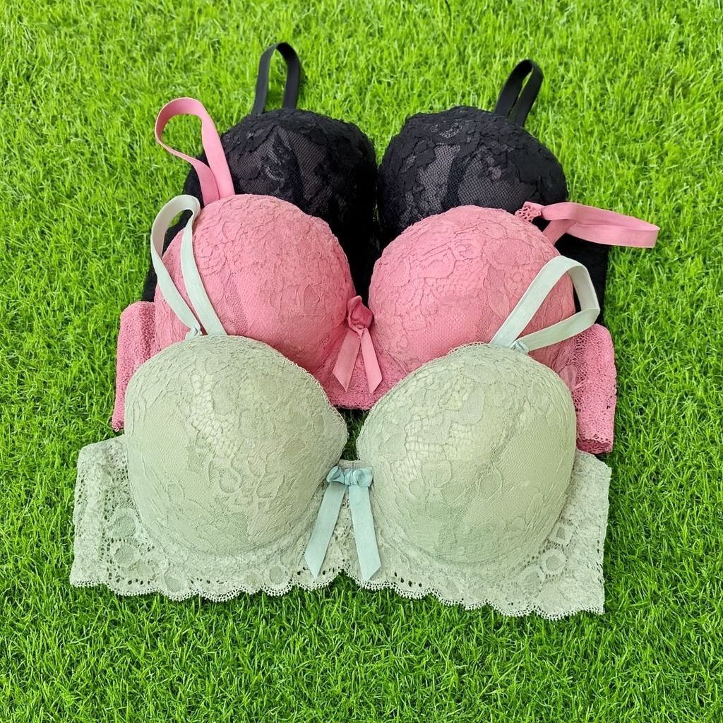 Bra Busa Tebal Kawat Bh Wanita Dewasa Beha Kancing 3 Push Up Cup B