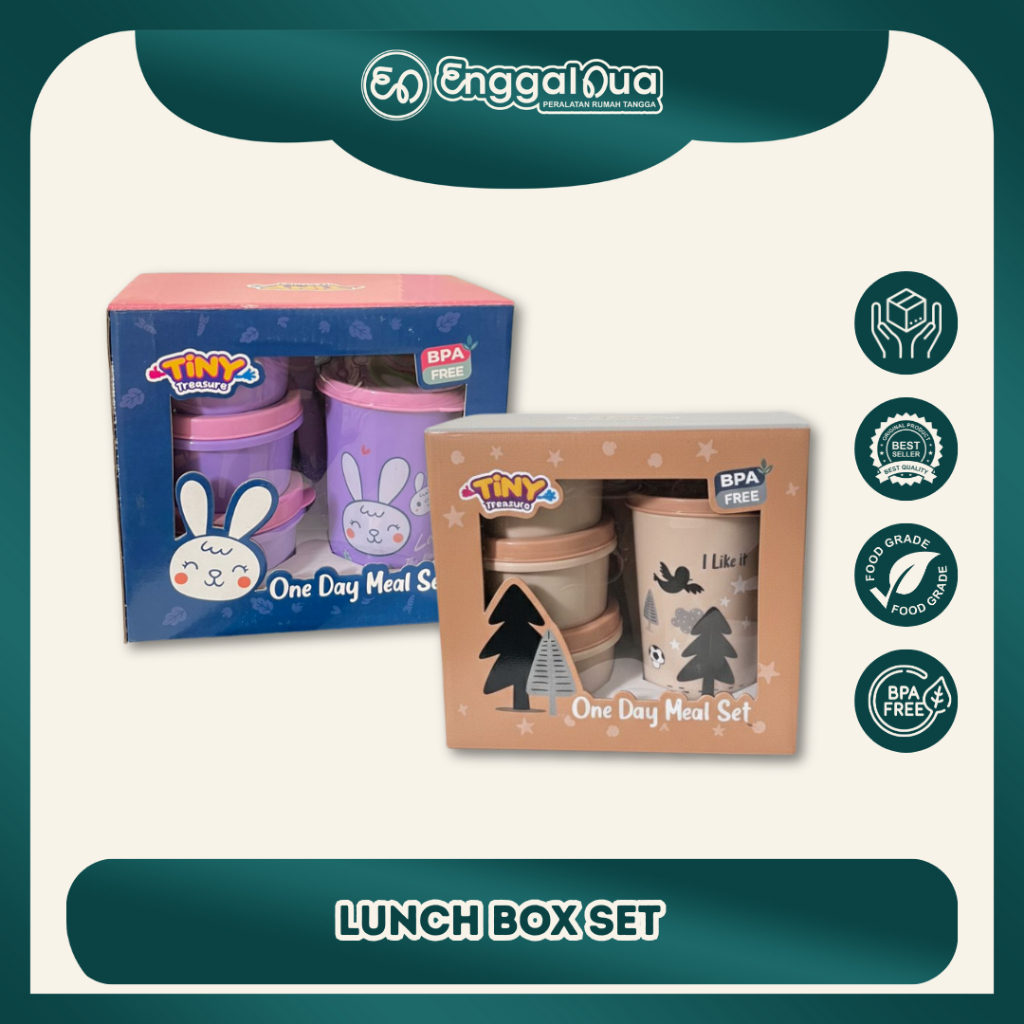 RMJ - Lunch Box Set TINY TREASURE ONE DAY MEAL SEAT BTS010.TILR / Kotak Makan / Tepak Makan - 412098