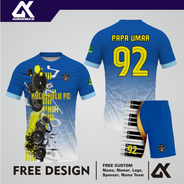 jersey printing jersey custom jersey futsal jersey sepakbola (MILANO)