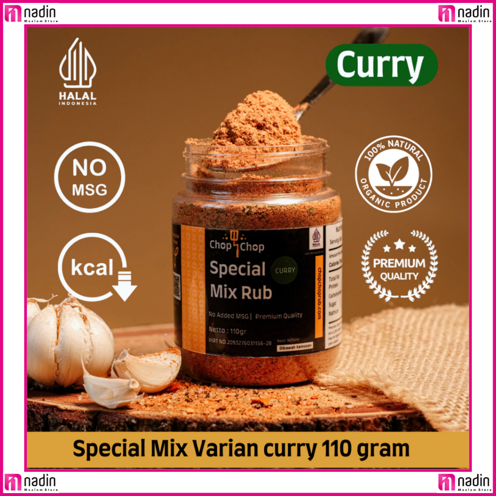 CHOPCHOP SPESIAL MIX RUB CURRY BUMBU MARINASI RENDAH KALORI BUMBU MARINASI INSTAN