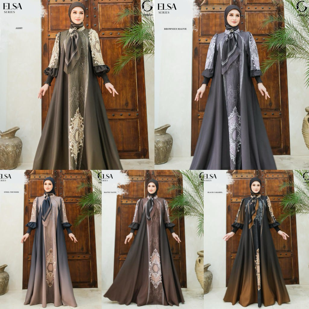 Gamis premium Elsa series Original By AGOEST HANGGONO Omeiro syari ori