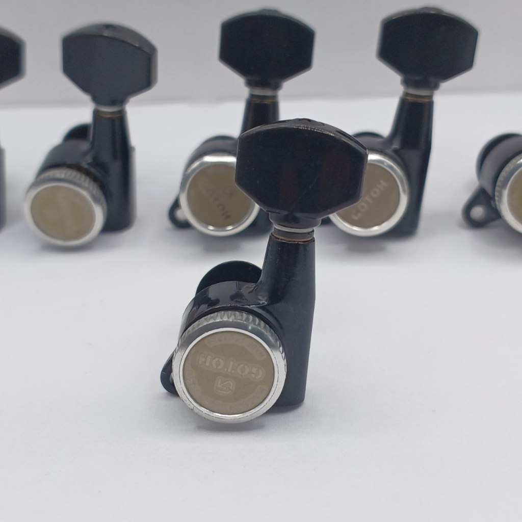 Dryer Tuning Machine Pemutar Senar Gotoh SG381 Magnum Reverse Black 6 In Line