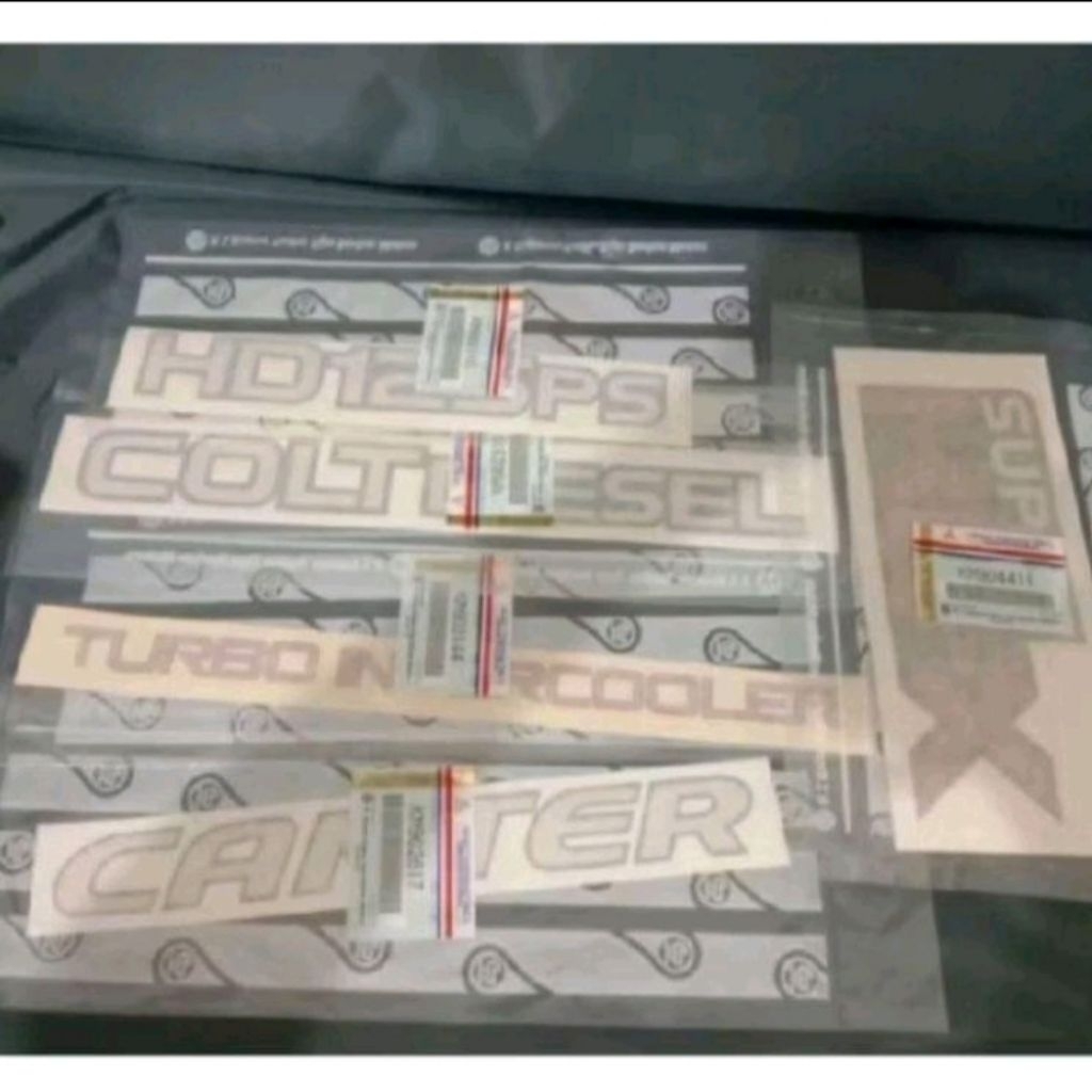 Stiker Mitsubishi CANTER TURBO INTERCOOLER ps125 HDX Original.