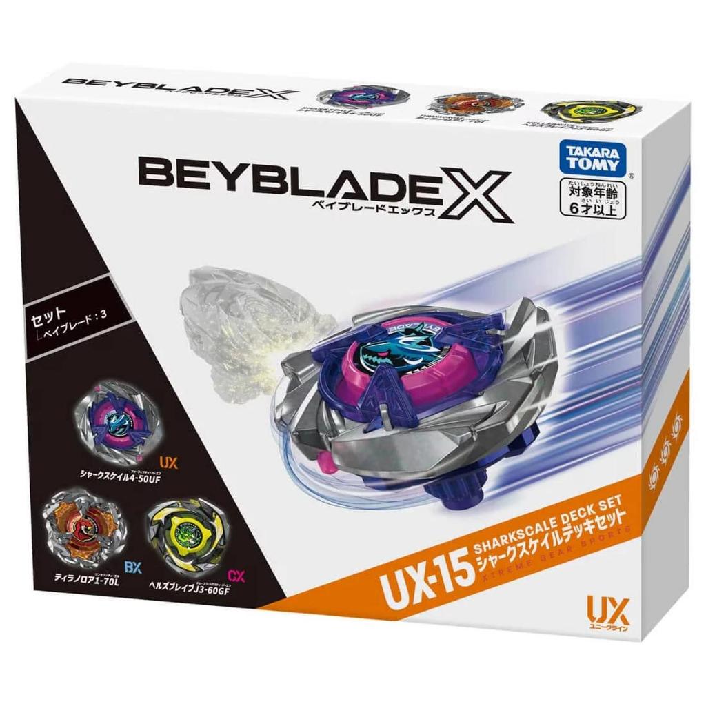 BEYBLADE X UX-15 Shark Scale Deck Set Japan Beycode
