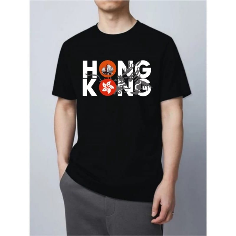KAOS KATUN/kaos oleh oleh HONGKONG/BAJU SUVINER HONGKONG