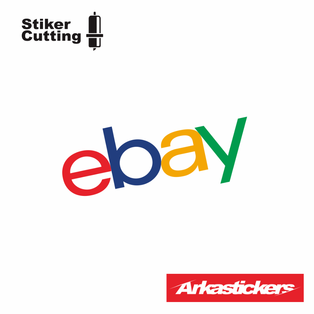 Stiker Cutting EBAY untuk Motor Mobil Helm dll bisa menyala apabila terkena cahaya - Stiker EBAY
