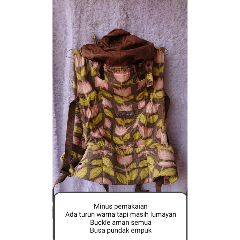 preloved gendongan ssc ergobaby petunia coklat