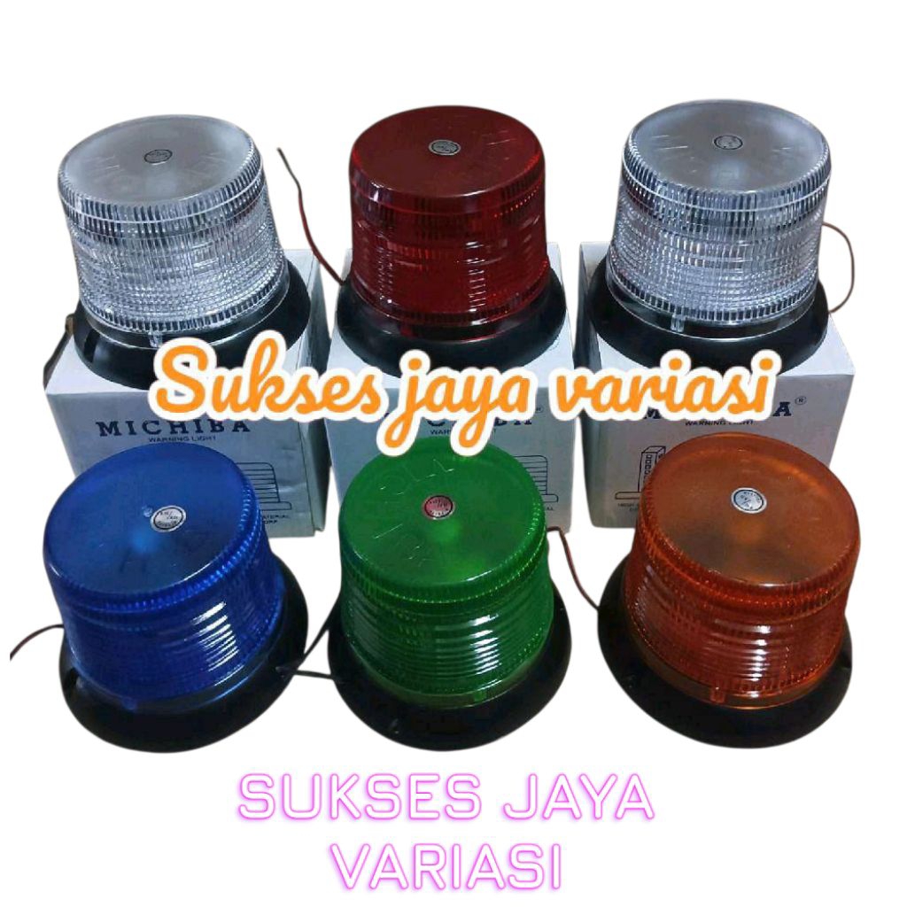 LAMPU EMERGENCY ROTARI 12-24volt BUAT MOBIL TRUCK DILENGKAPI MAGNET