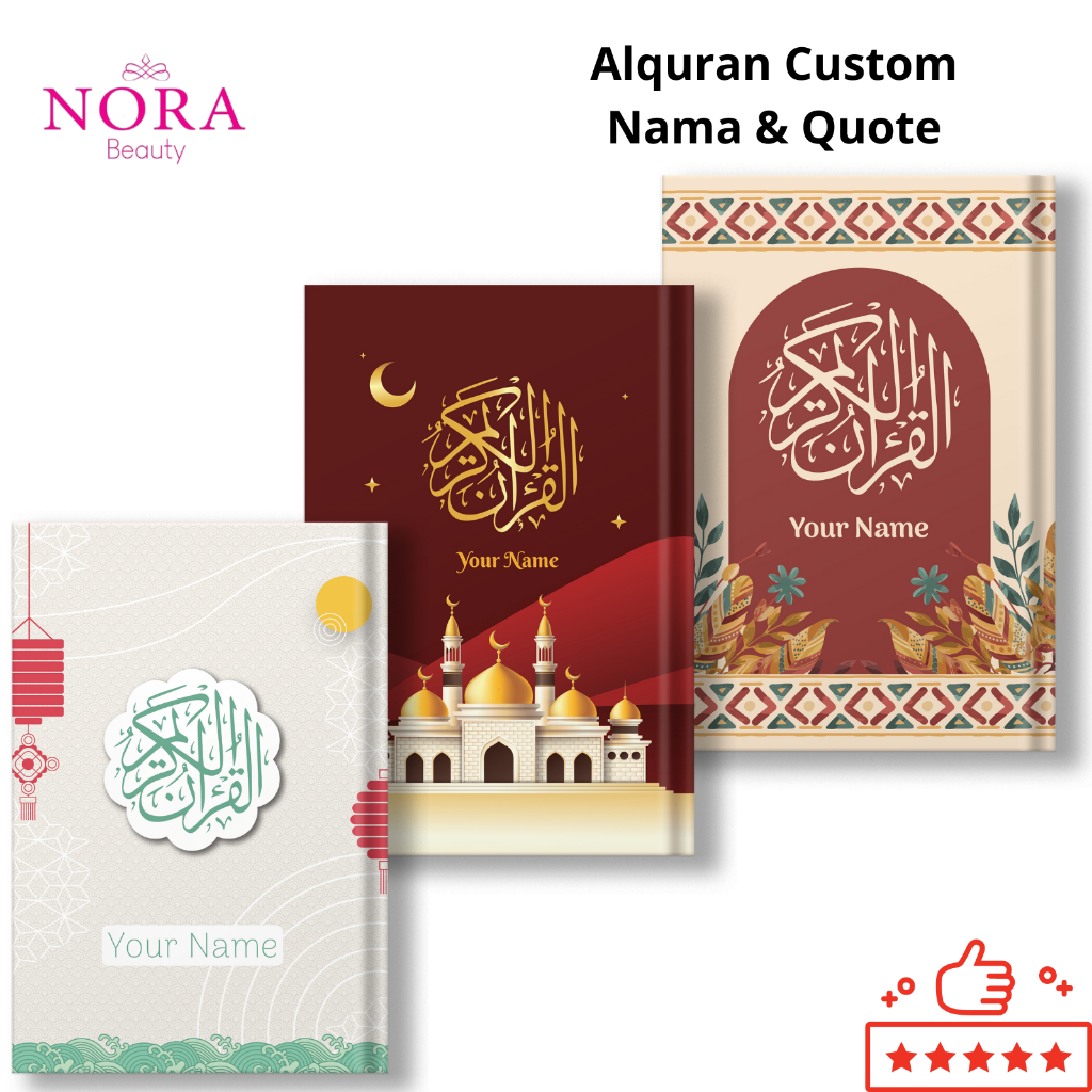 Quran A5 Blok Warna Terjemah Latin Perkata Hardcover Custom Nama dan Quote A6 Terjemah Pojok //murah