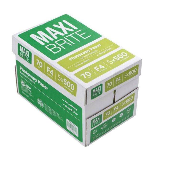 1 DUS MAXI BRITE Kertas HVS F4 70 gram Kertas Fotocopy