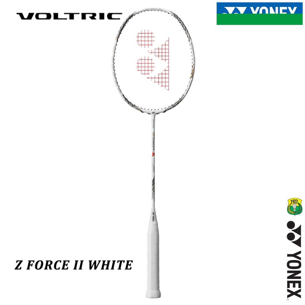 Bulu-tangkis Racket-Badminton YONEX VOLTRIC Z FORCE II WHITE Karbon Lengkap Individu 4U 26Lbs 83g Ma