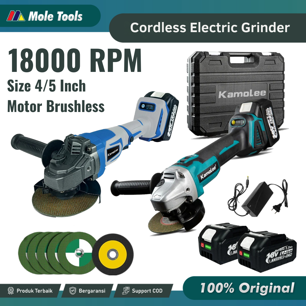 Gerinda Baterai Brushless Mesin Gerinda Baterai Tangan Cordless Angle Grinder Mesin Gerinda Tangan M