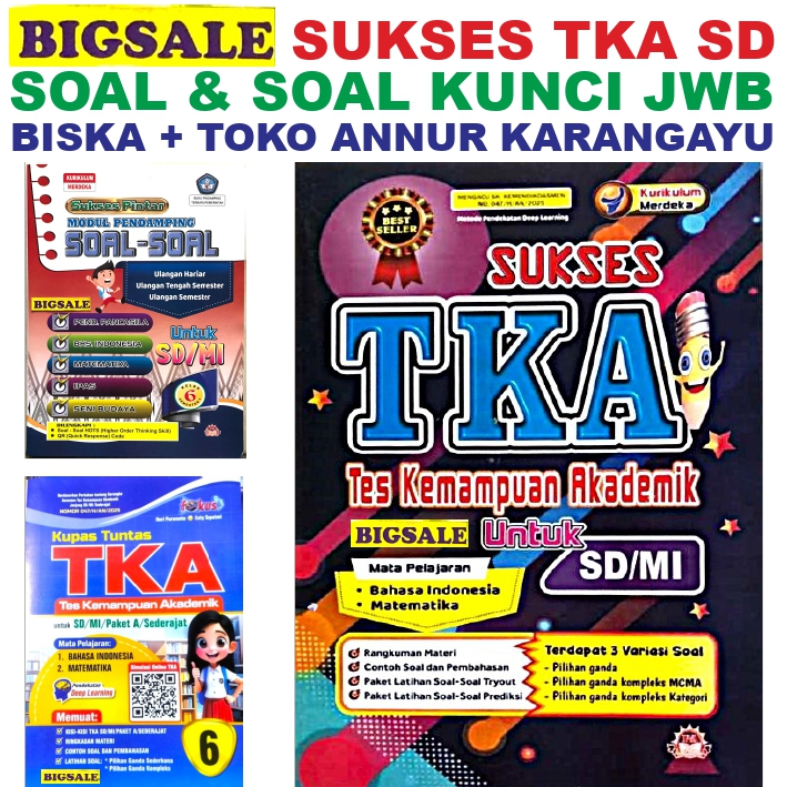 Bitka Buku Sukses TKA SD 2026 Soal SPM Plus Big Sake Tes Kemampuan Akademik Bit ka Kurikulum Merdeka