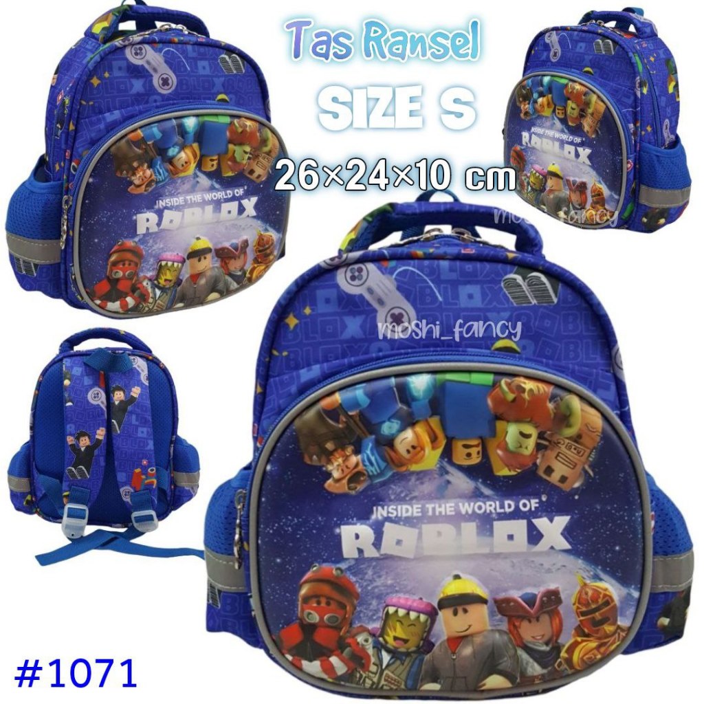 Tas Ransel Roblox dan Minecraft / Tas Sekolah Anak PAUD motif Minecraft dan Roblox / Sekolah Ransel 