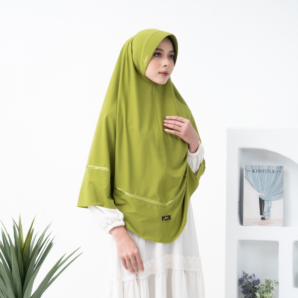 JUMA Hijab Instan list Pita ped tebal Jilbab bergo bahan Jersey super Premium