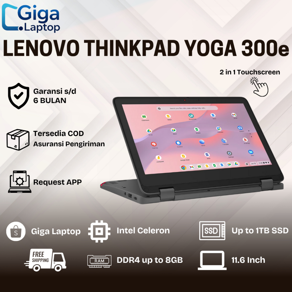 Laptop Lenovo YOGA 300e / N23 Touchscreen HP Chromebook - Second Murah Bergaransi | SLIM