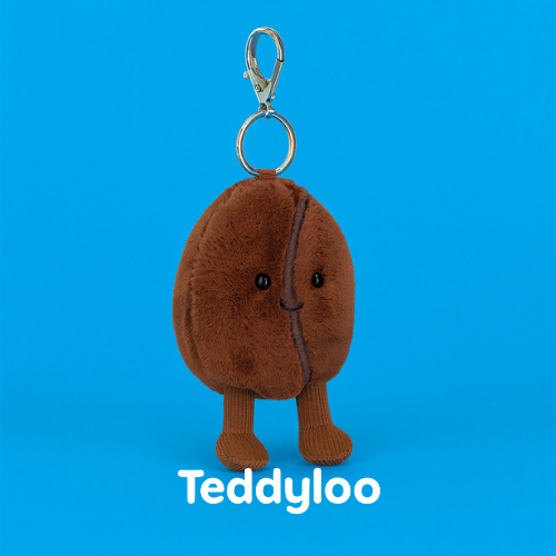 Amuseables Coffee Bean Bag Charm Jellycat Boneka Original Bag Charm Coffee Cup Keychain Gift Gantung