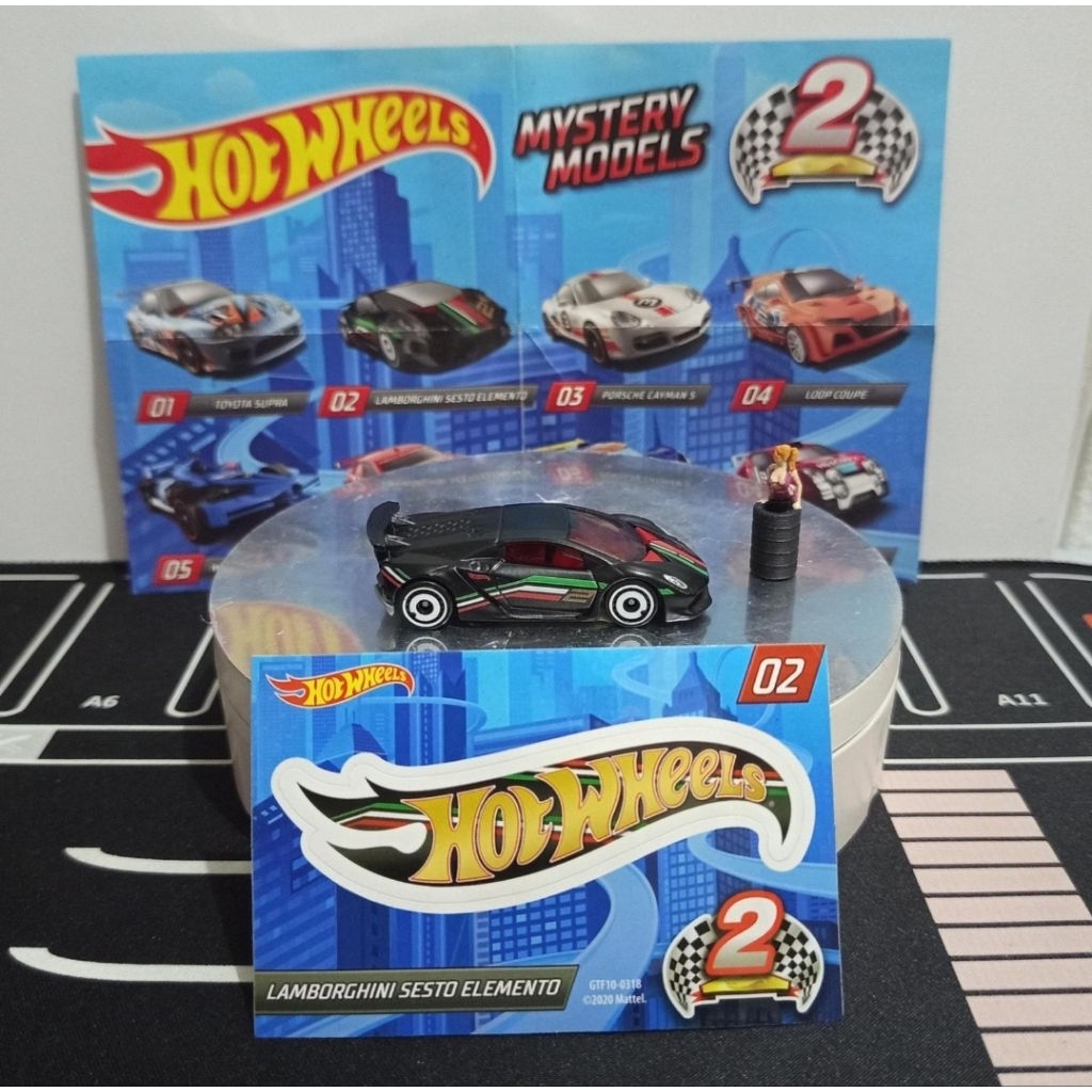 Hot wheels lamborghini sesto elemento black loose from 2021 mystery models