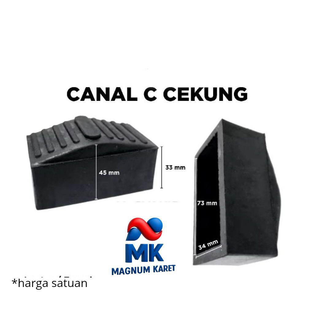 KARET KANAL C CEKUNG KAKI TANGGA BAJA RINGAN / karet tapak kaki karet/karet kaki hollow