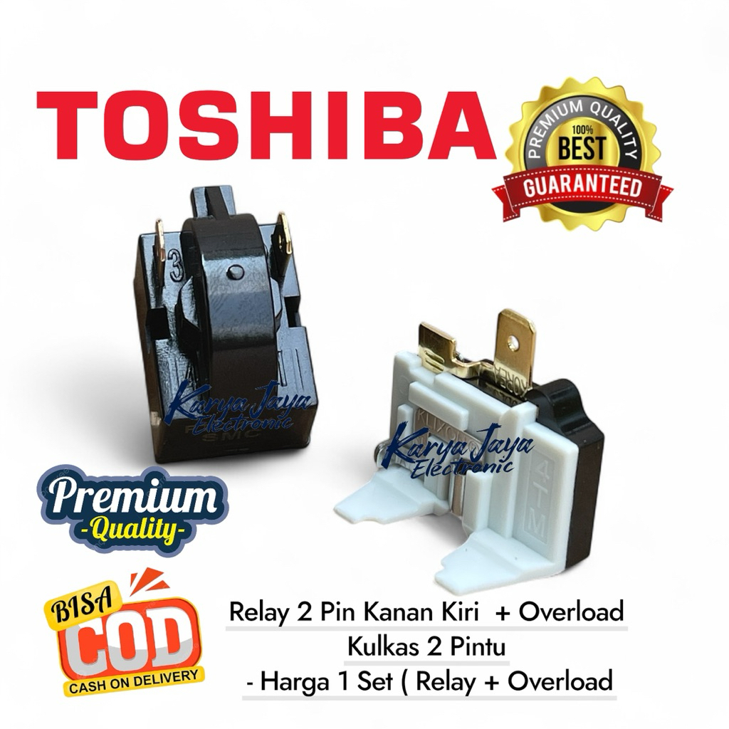 Relay Ptc Overload Kulkas Toshiba 2 pintu / Relai kulkas 2 pintu Toshiba