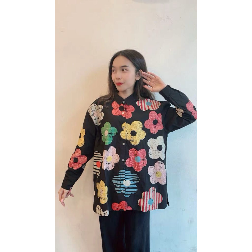 E2.3D BKK FLOWER SUN OVERSIZE SHIRT