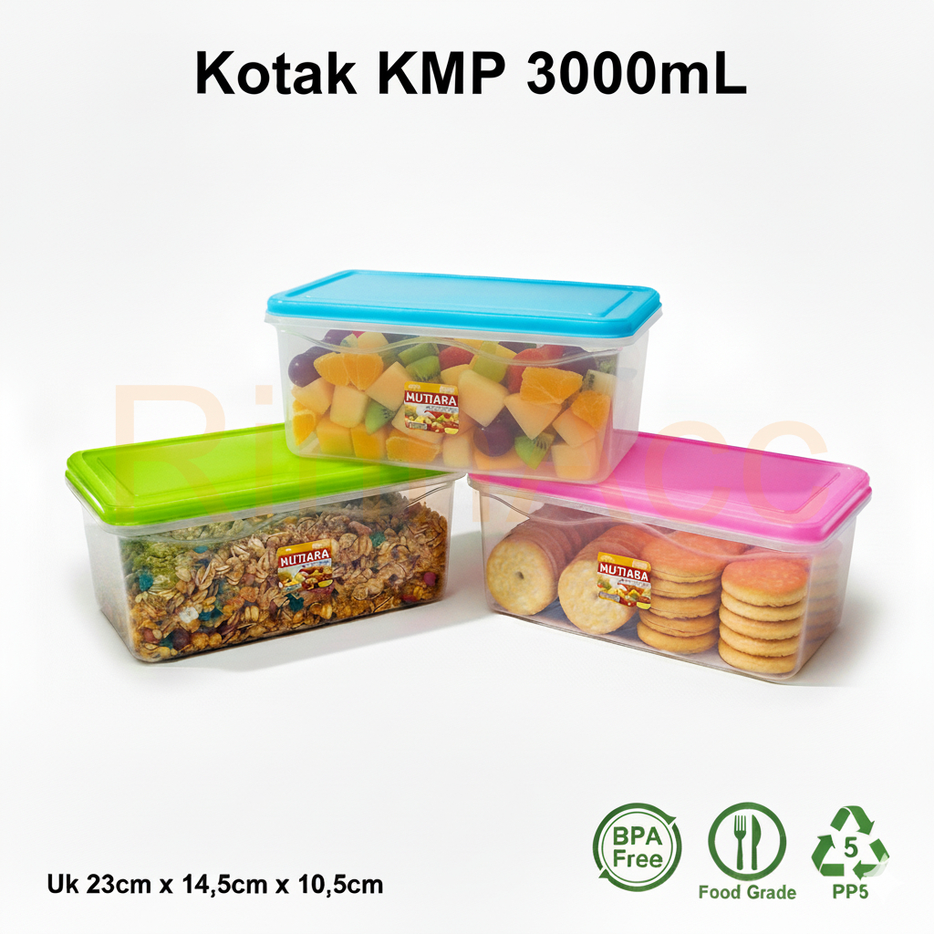Box 3000mL | Kotak Penyimpan Makanan  | Kotak Plastik Makanan Serbaguna