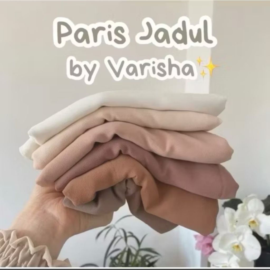 JILBAB SEGI EMPAT PARIS JADUL VARISHA AZARA JILBAB POLOS BAHAN PARIS PREMIUM
