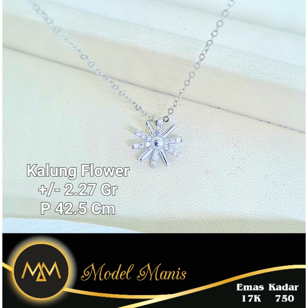 Model Manis Gold - Kalung Korea Descendants Of The Sun Putih - Emas 17k  750