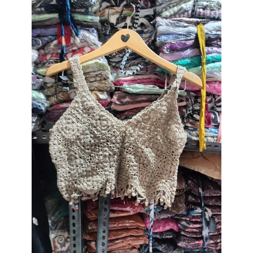 BH Rajut / Bra Rajut / Top Crop Rajut / Bikini Rajut / Tank Top Rajut Khas Bali lembut gak gatal rea