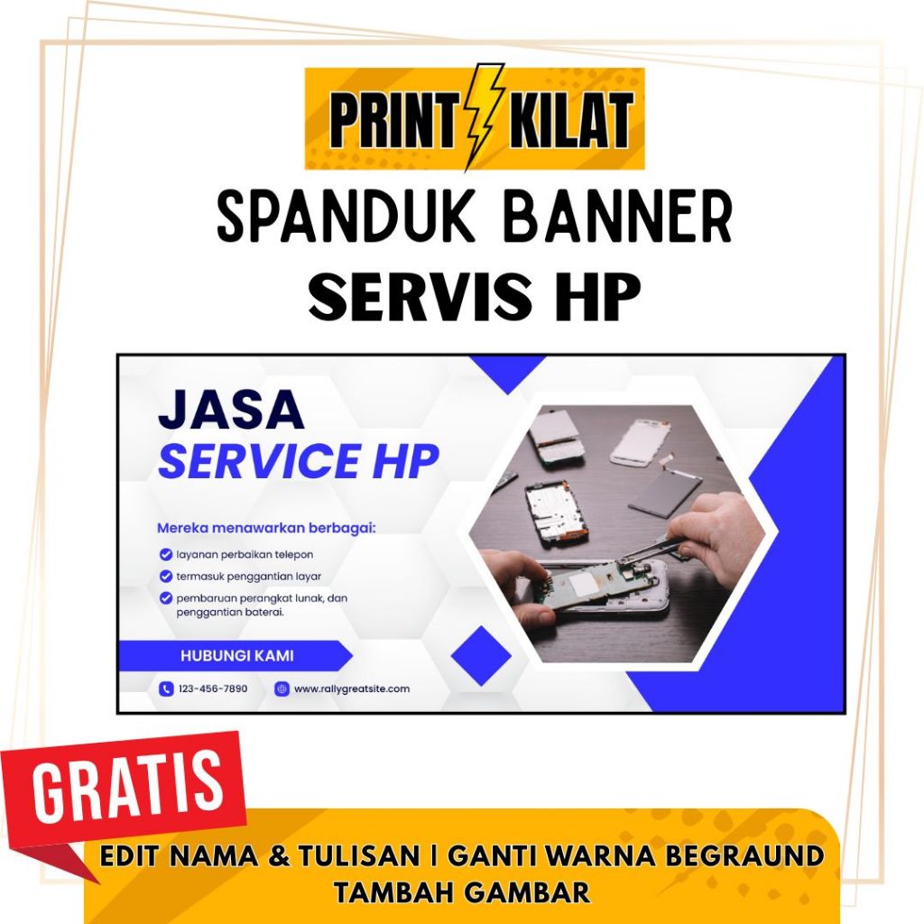 TERMURAH - SPANDUK SERVIS HP | BANNER JASA SERVIS