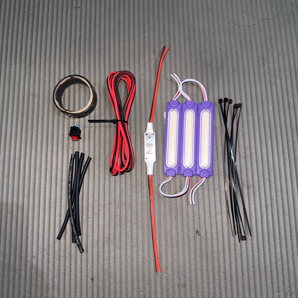 Paket lampu kolong jumbo waterproof lampu led 9 titik, paket lampu kolong motor waterproof lampu led