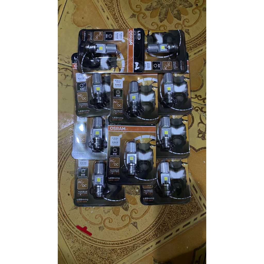 GROSIR (10 PCS) BOHLAM OSRAM LAMPU LED OSRAM T19 KAKI 1 NEW GEN PUTIH MOTOR BEBEK METIK