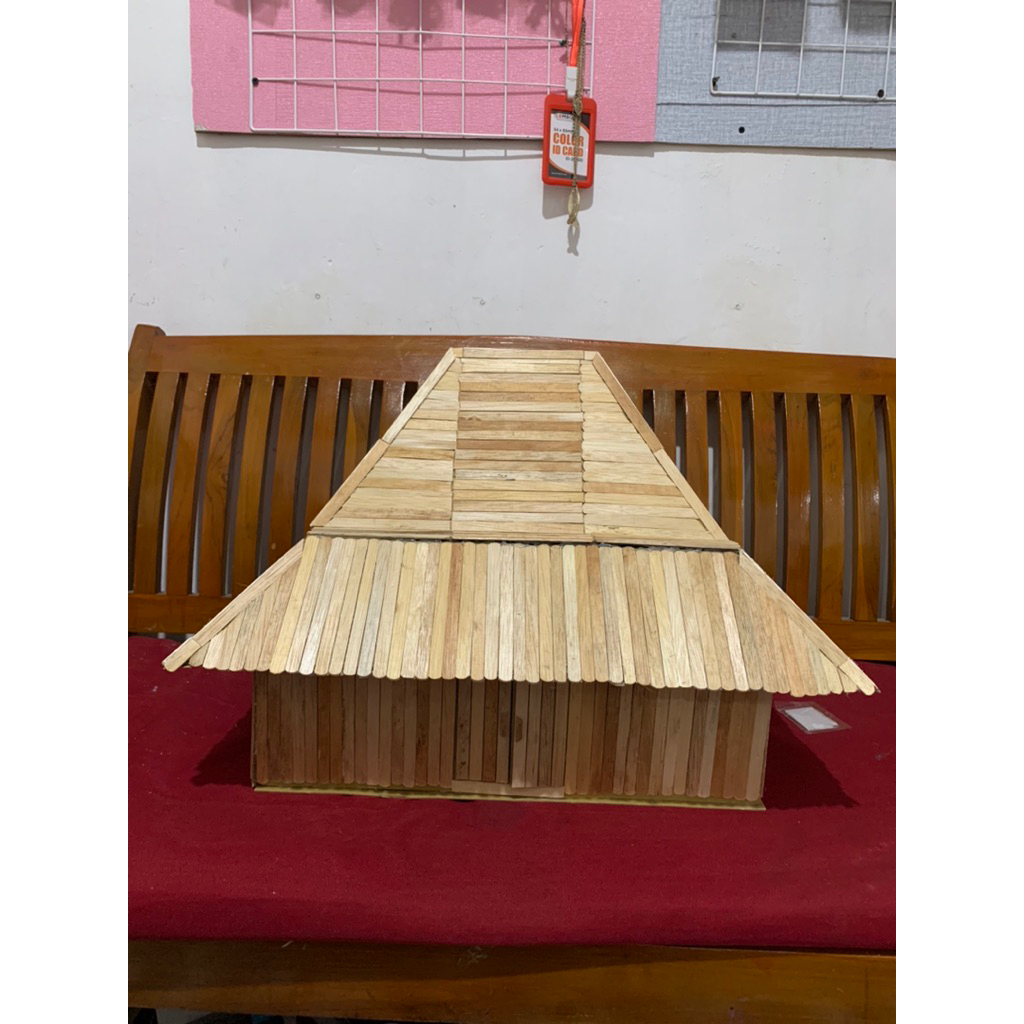 Miniatur Rumah Joglo Stik Es Krim