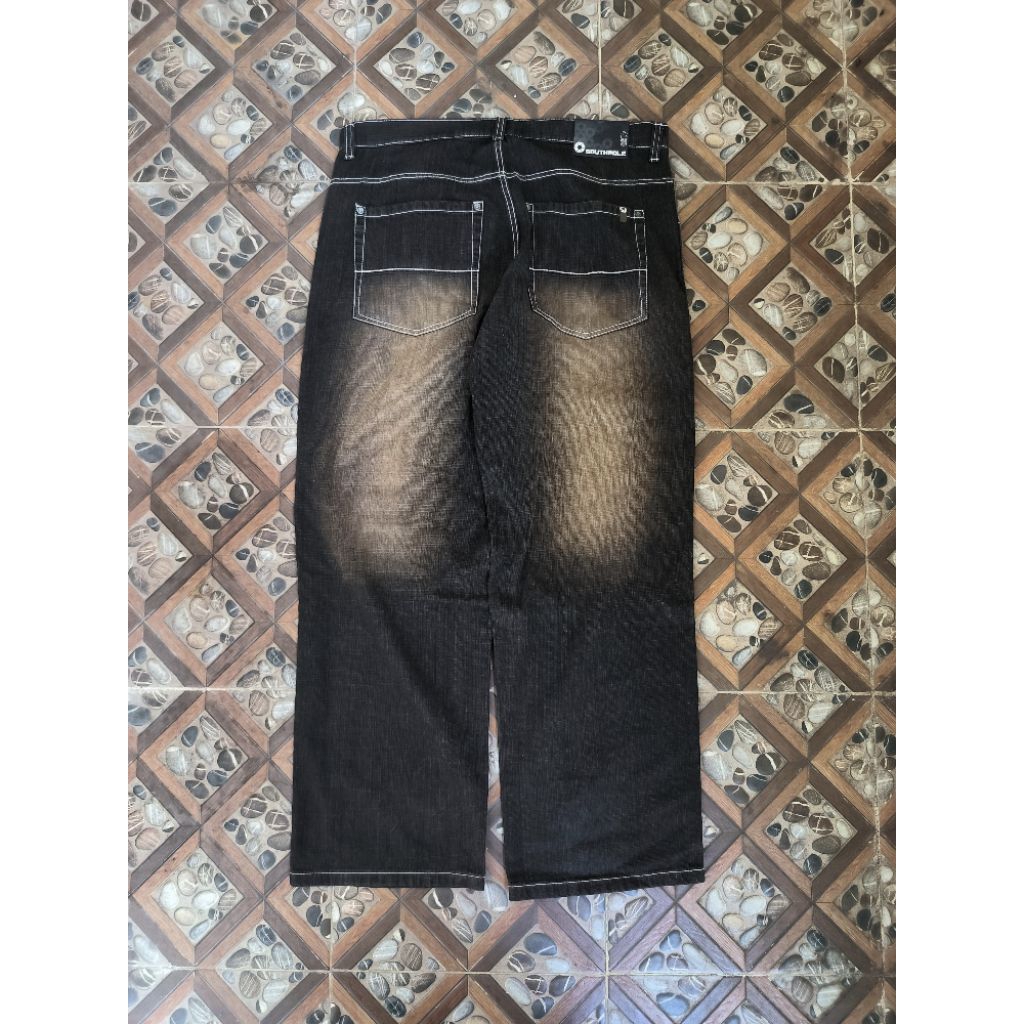 Y2K Vintage Southpole Baggy Jeans Brown Tap Big Size 42