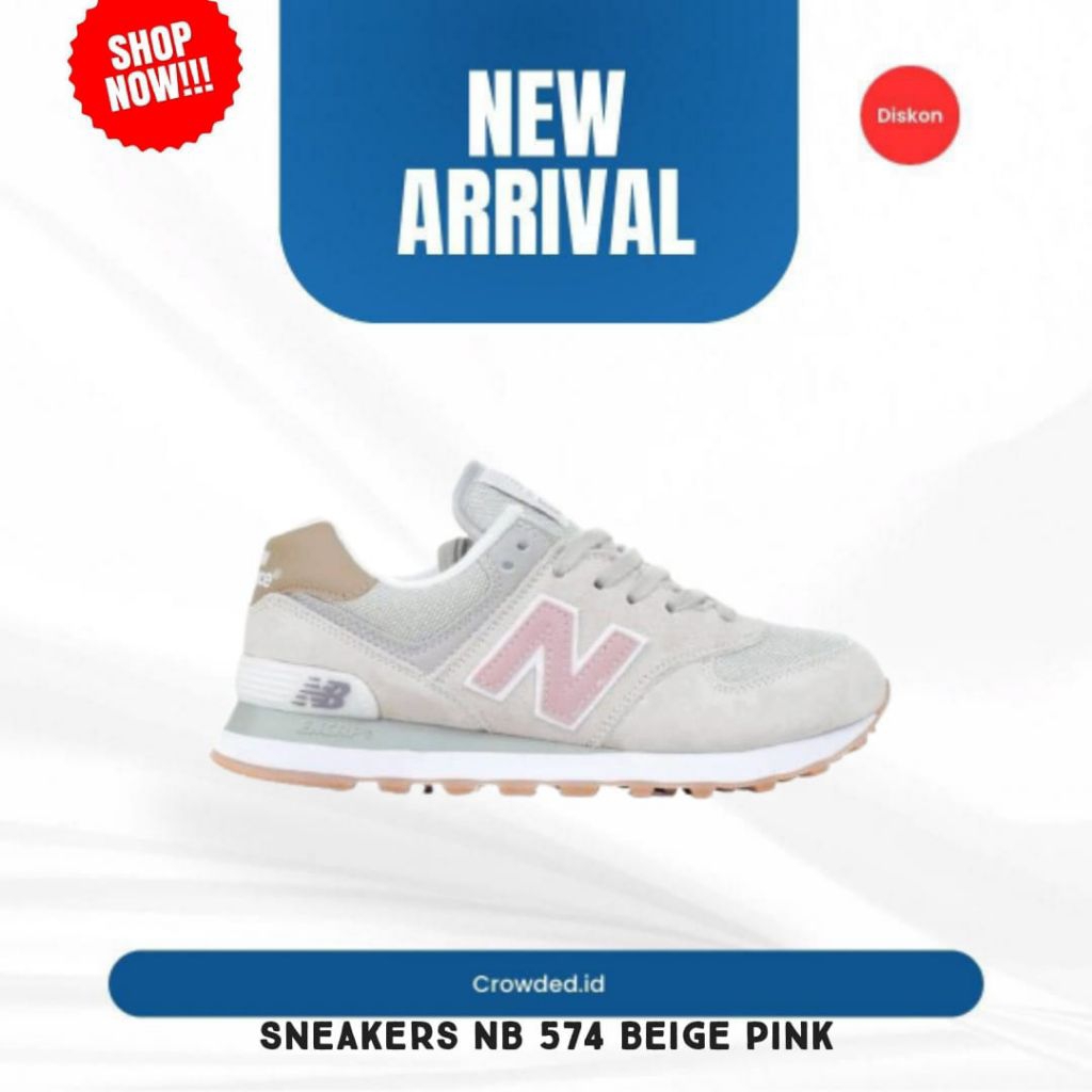 (CROWDED) Sneakers NB 574 Beige Pink