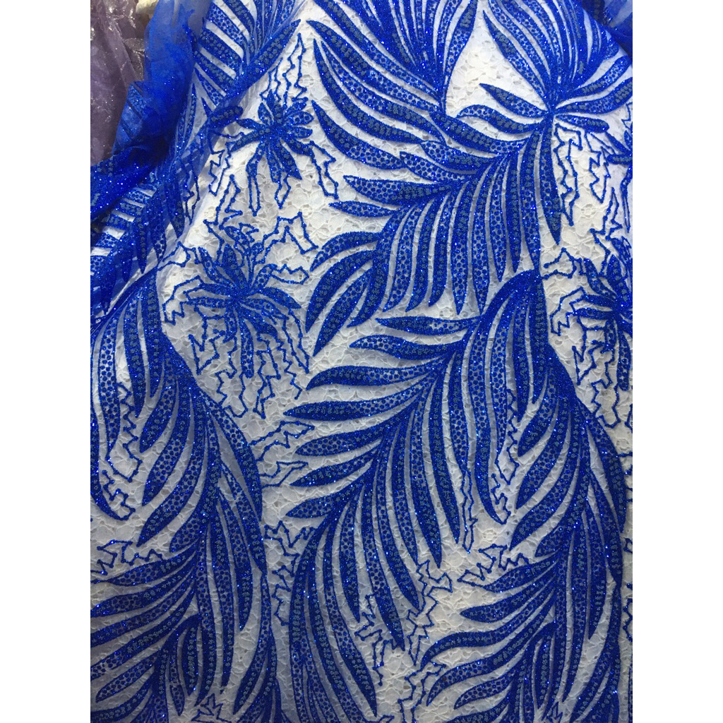 Harga (0.5) meter - Bahan kain tile - Tile Gliter - Tile bordir - tile payet - tile gliter premium m