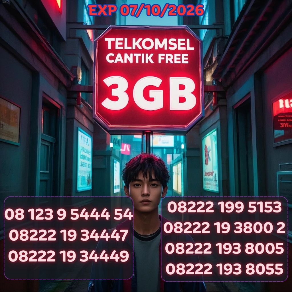 Nomor Cantik Telkomsel Seri TRIPLE Bonus 3GB Harga 47ribu