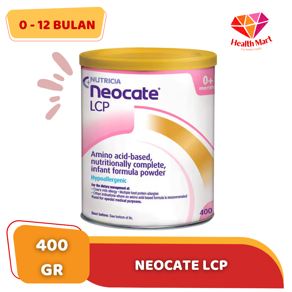 NEOCATE LCP 0-12 BULAN 400 gr | Susu untuk bayi alergi susu sapi