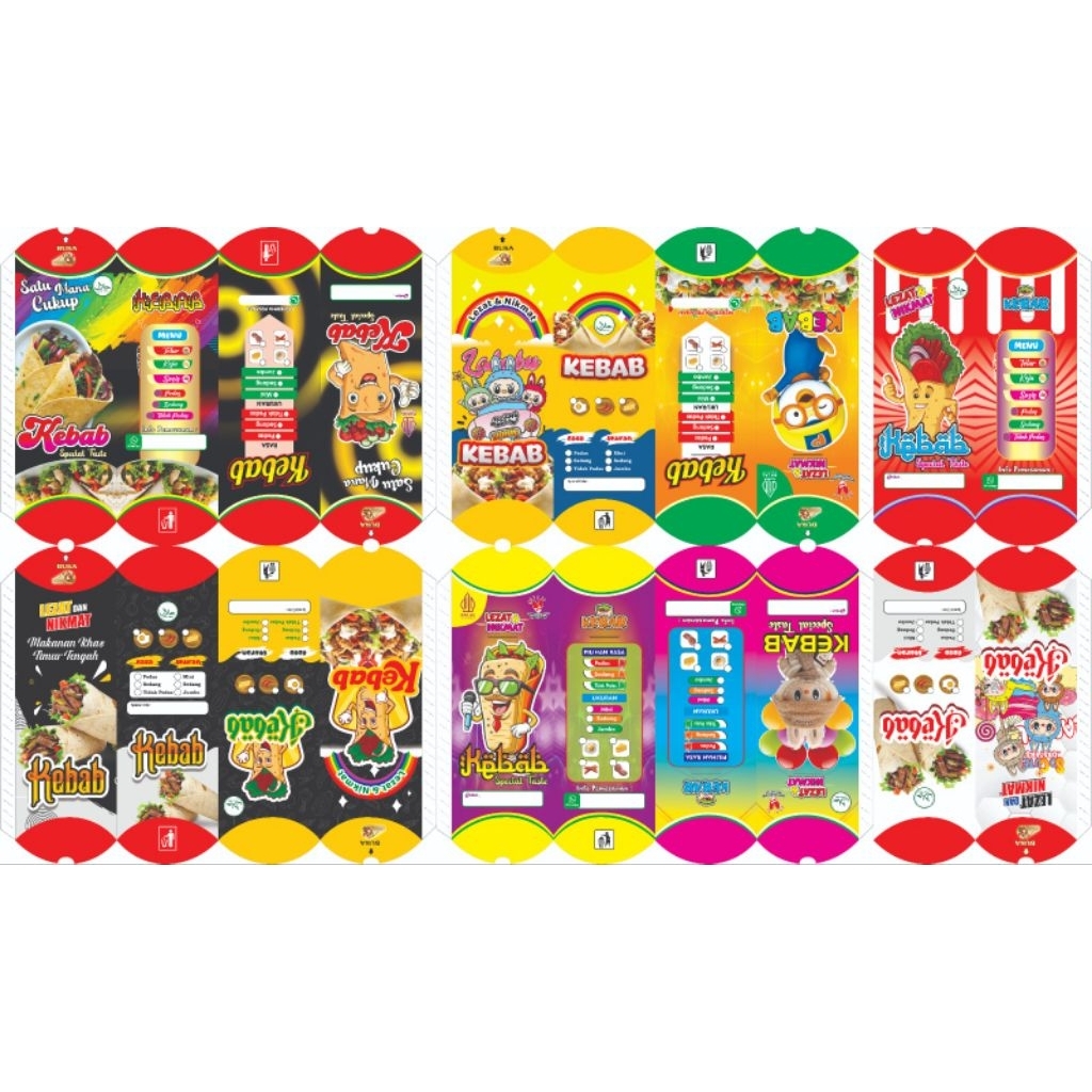 KEMASAN KEBAB JUMBO EVORY | BUNGKUS KEBAB | PEMBUNGKUS KEBAB | KARDUS KEBAB EVORY | BUNGKUS KEBAB IV