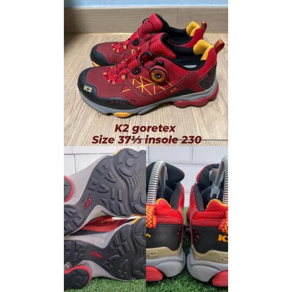 Sepatu hiking outdoor K2 goretex boa system (37,5 - 230) Sepatu Gunung trekking