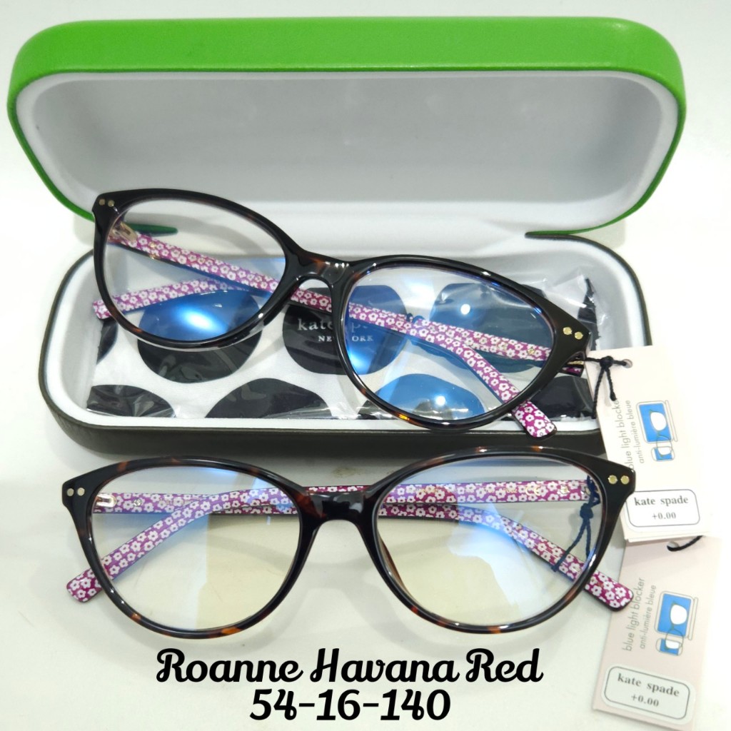 Kacamata Kate Spade Roanne Dark Havana +0.00