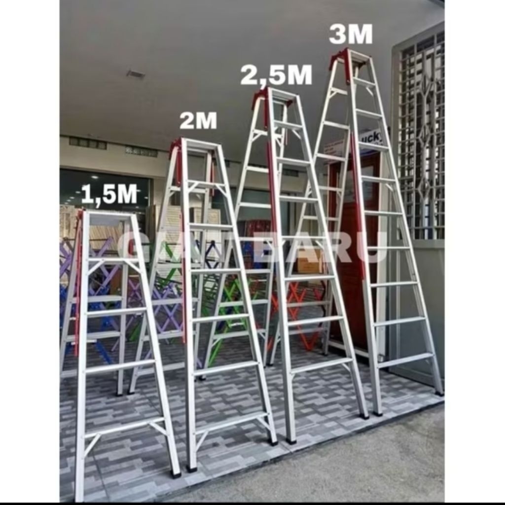 Tangga Aluminium 2in1 / Tangga Lipat Aluminium Kebanggaan Anti Karat (MEDAN ONLY)