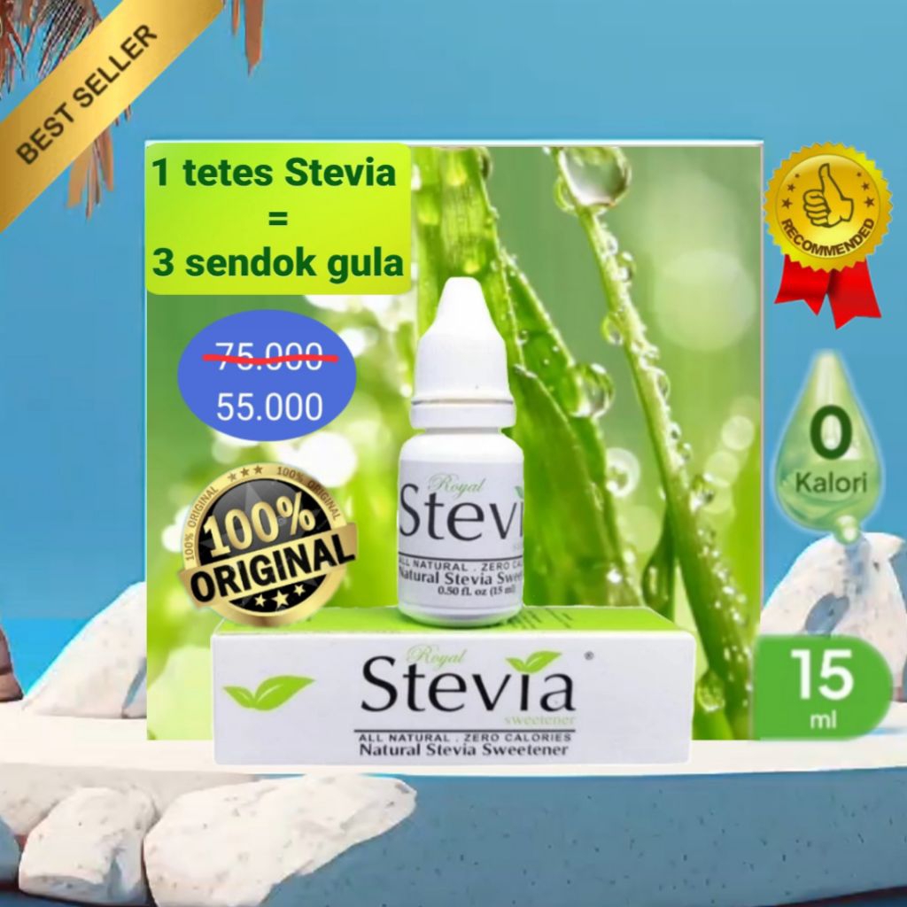 royal stevia 15ml pemanis alami pengganti gula cocok buat diabet dan diet