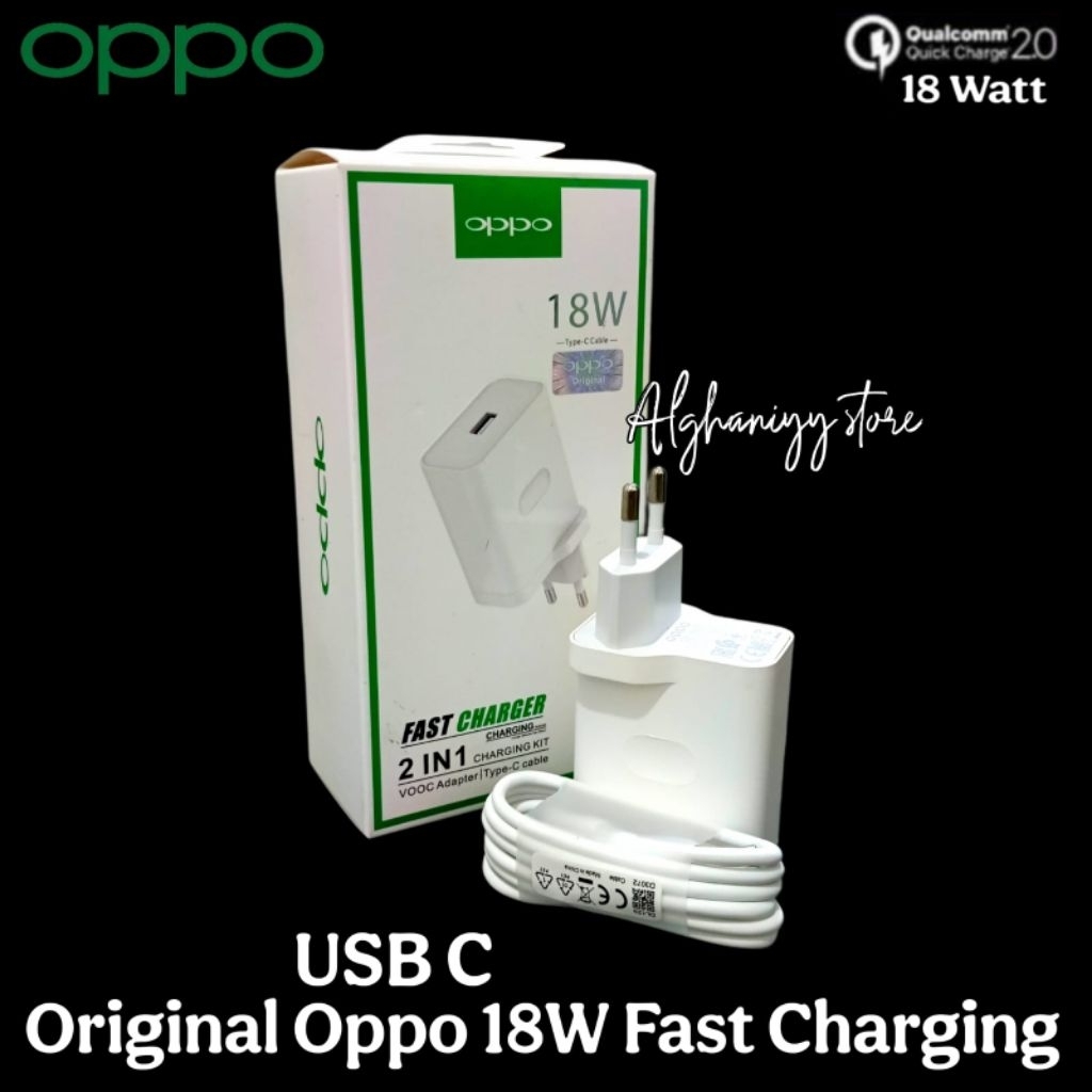 Charger OPPO A52 A55 A74 5G Fast Charging Original 100% Casan OPPO USB Type C