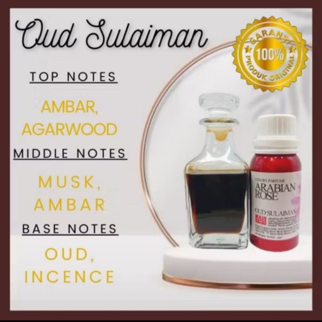 oud sulaiman 100gr / Arabian rose / parfum sholat/ parfum arab