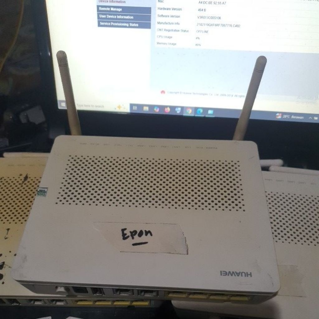 ont HUAWEI HG8245H FIRMWARE XPON / BISA GPON DAN EPON PORT FO IJO ANTENA PENDEK  unit only