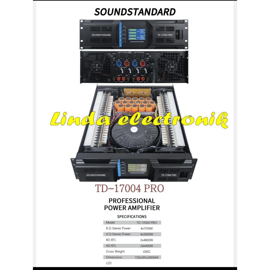 POWER AMPLIFIER SOUNDSTANDAR TD17004 PRO / TD 17004 PRO 4 X 1700 WATT