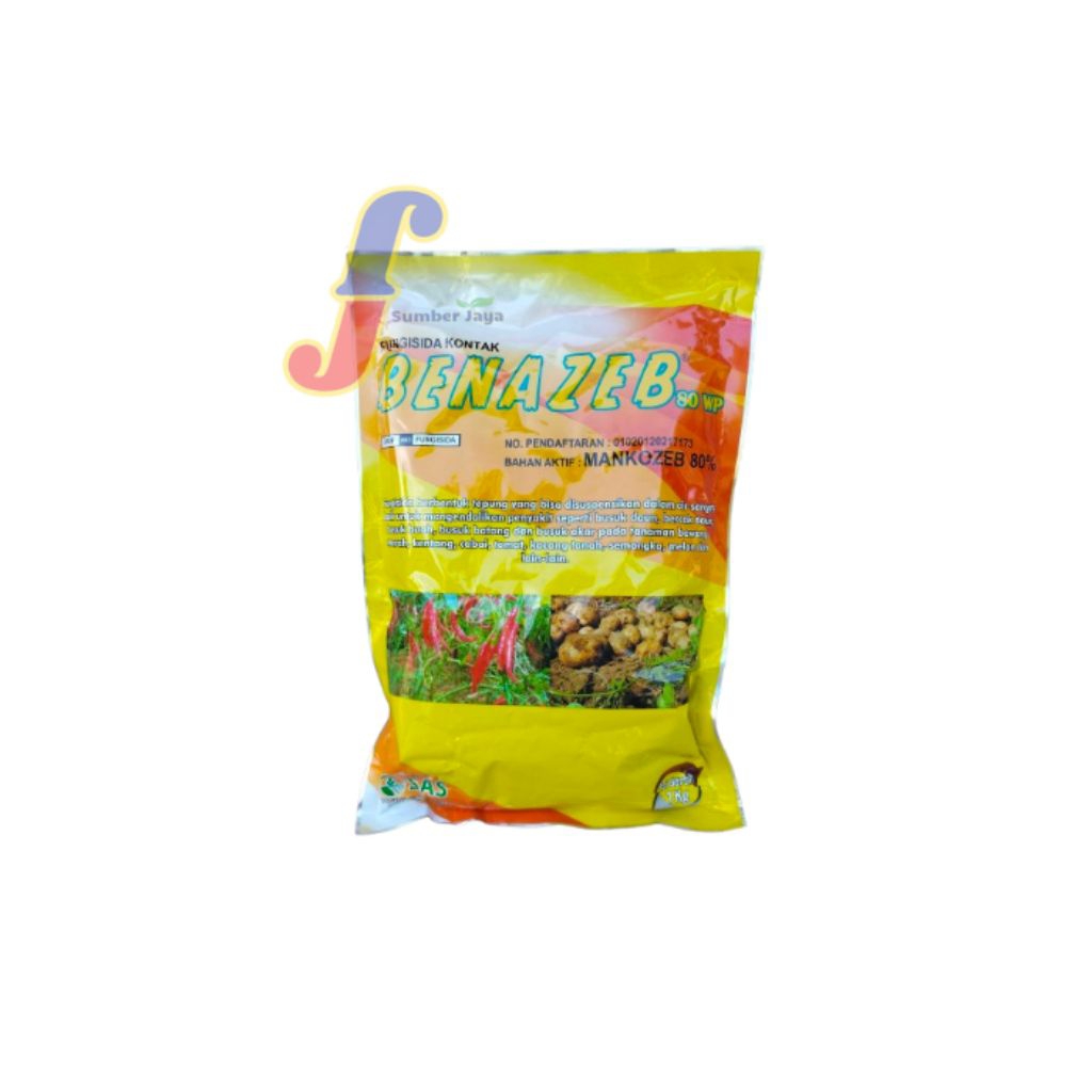 Fungisida Benazeb 80 WP 1 Kg Mankozeb Kuning