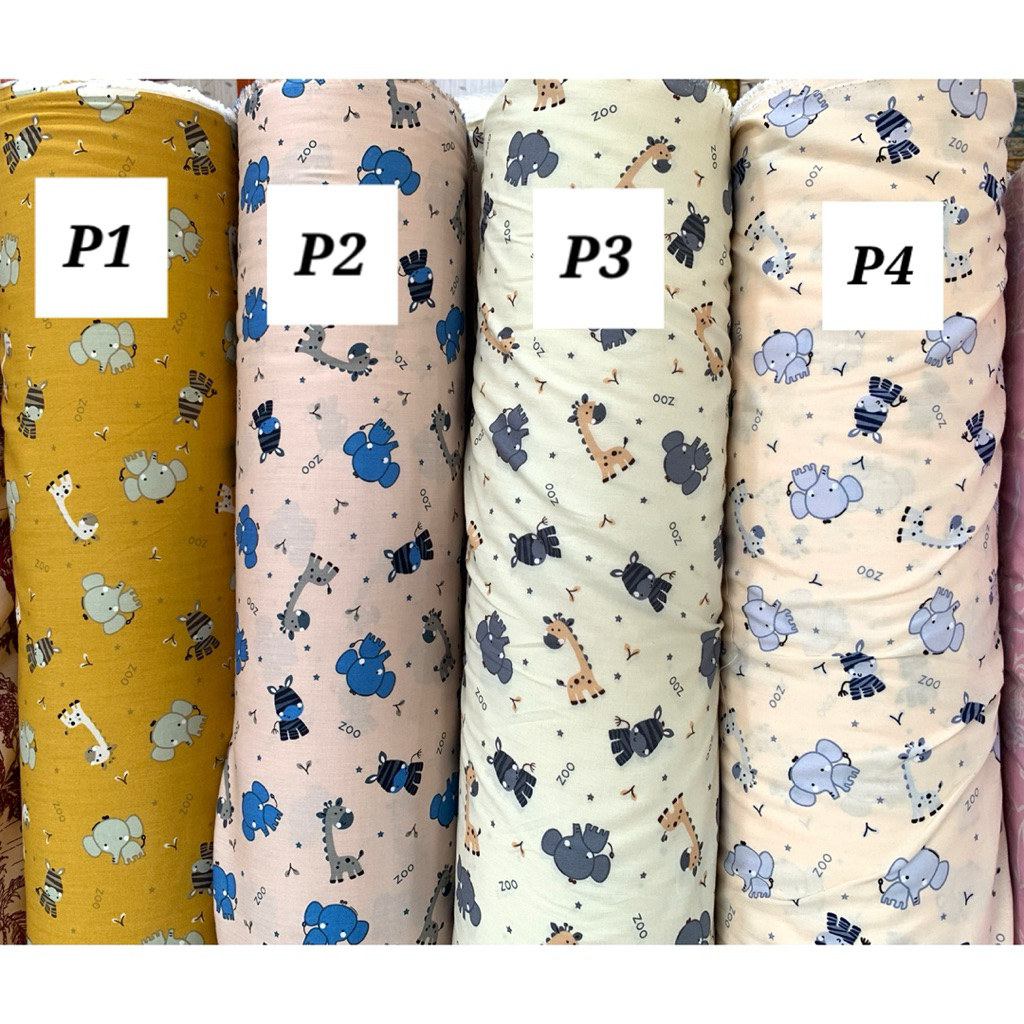 bahan kain katun rayon motif anak anak/rayon motif terbaru/rayon viscose(harga tertera 50cm)