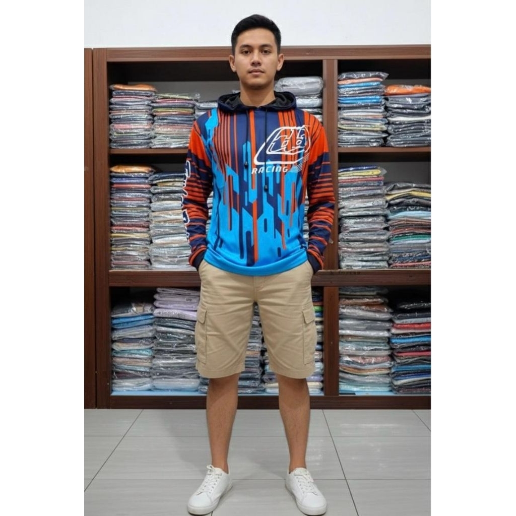 kaos Jersey sepeda motorcros lengan panjang baju sepeda motorcros lengan panjang